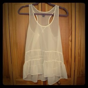 🌺NWOT Aerie Tiered sheer tank